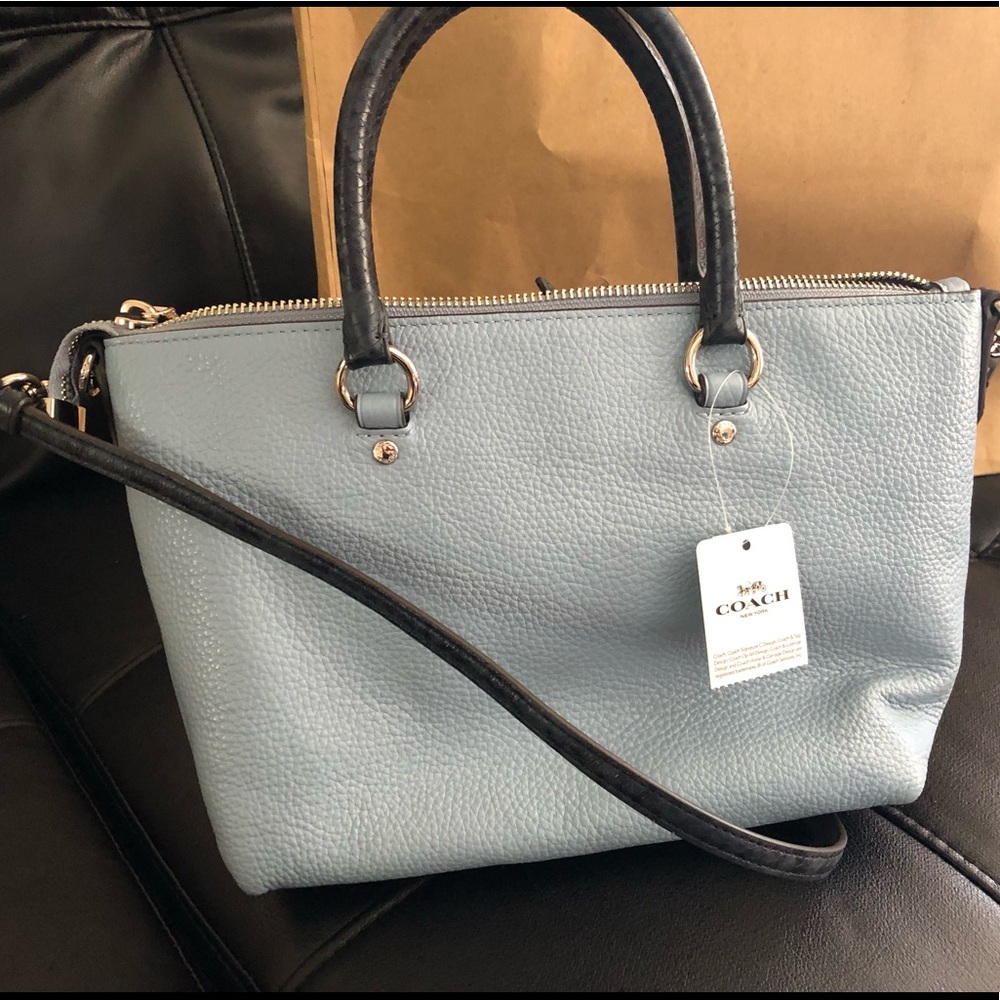BNWT Coach Light Blue Emma Purse - Picture 5 of 8